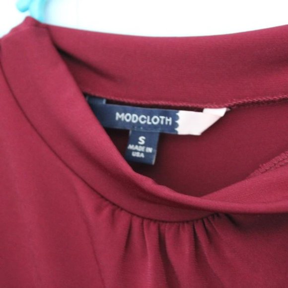 ModCloth Burgundy Dance Floor Date Dress - Picture 3 of 3